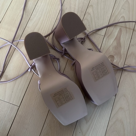 UO Beige Polly Strappy Platform Heel - Picture 4 of 9